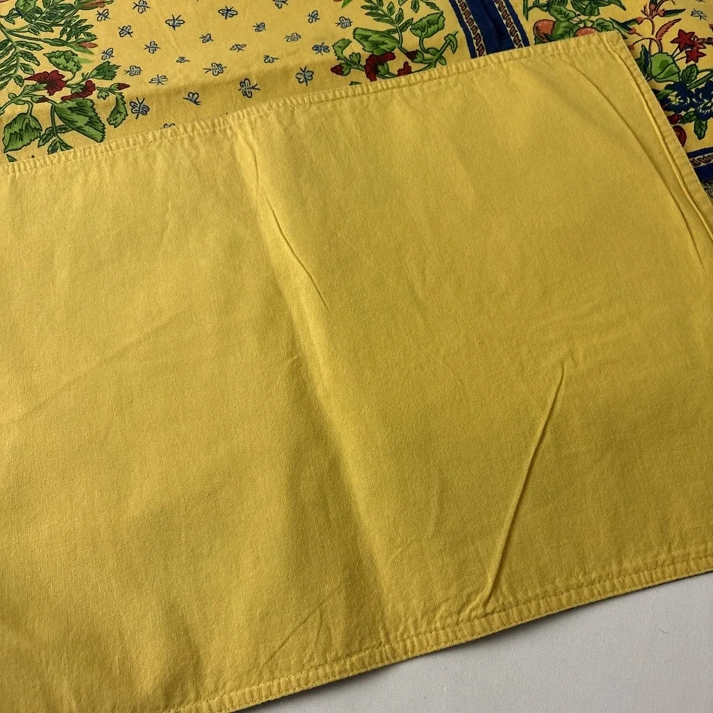 Williams Sonoma Provence French Country Placemats & Cloth Napkins Yellow Floral